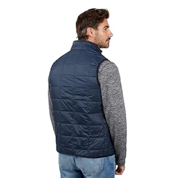 Men's FreeCycle Stimson Puffer Vest Navy Blue Size XL lots of pockets EC - Picture 9 of 9
